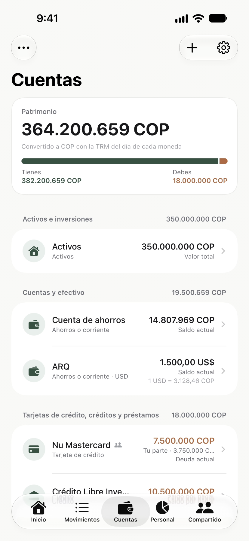 Cuentas en doble: patrimonio, lo que tienes, lo que debes y tus bienes